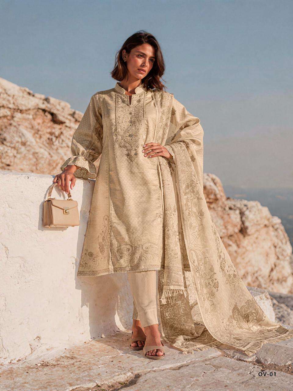 Varsha Fashion Oriva Viscose Shimmer Designer Dress Material - Amrah Wholesale