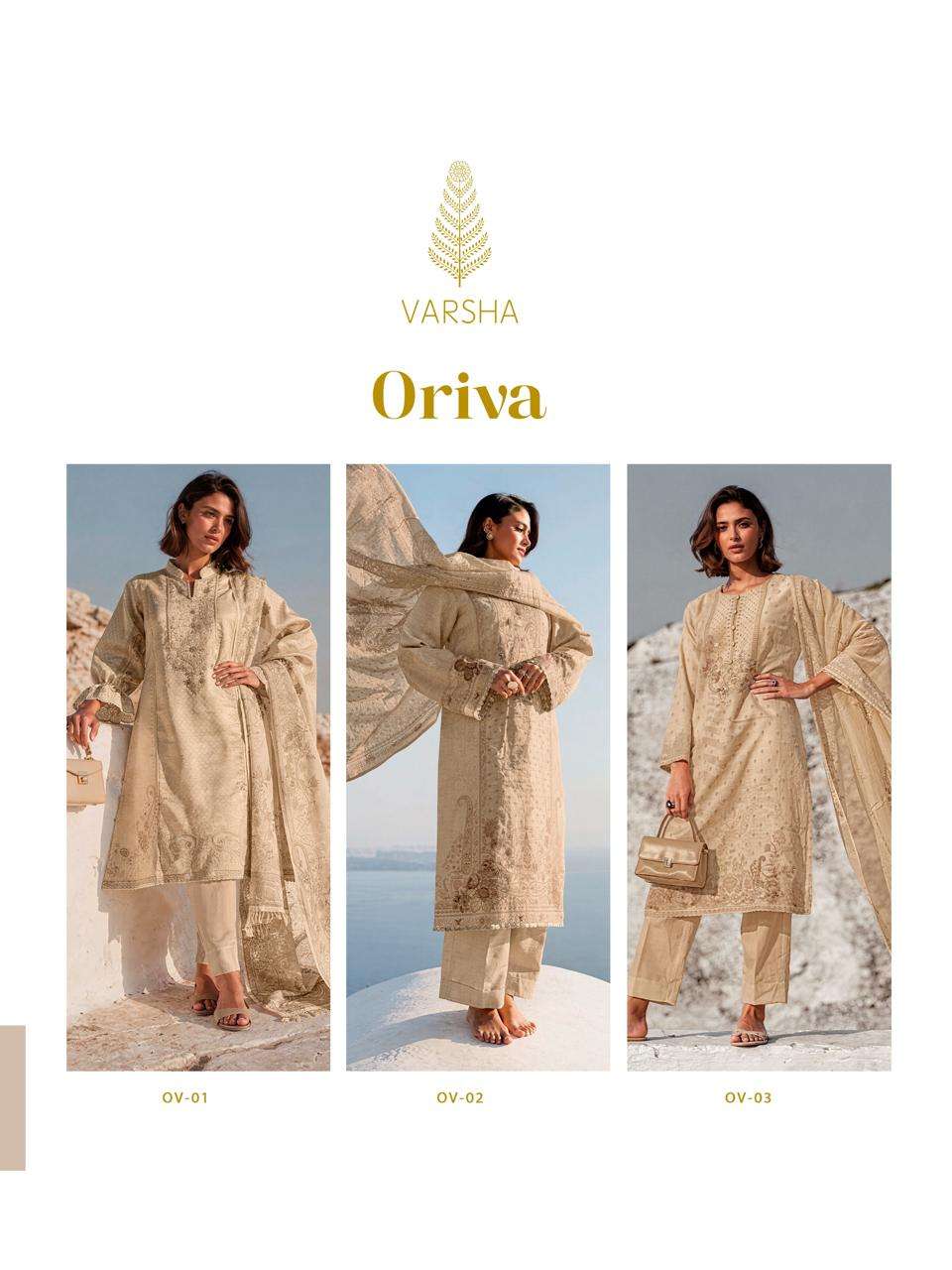 Varsha Fashion Oriva Viscose Shimmer Designer Dress Material - Amrah Wholesale