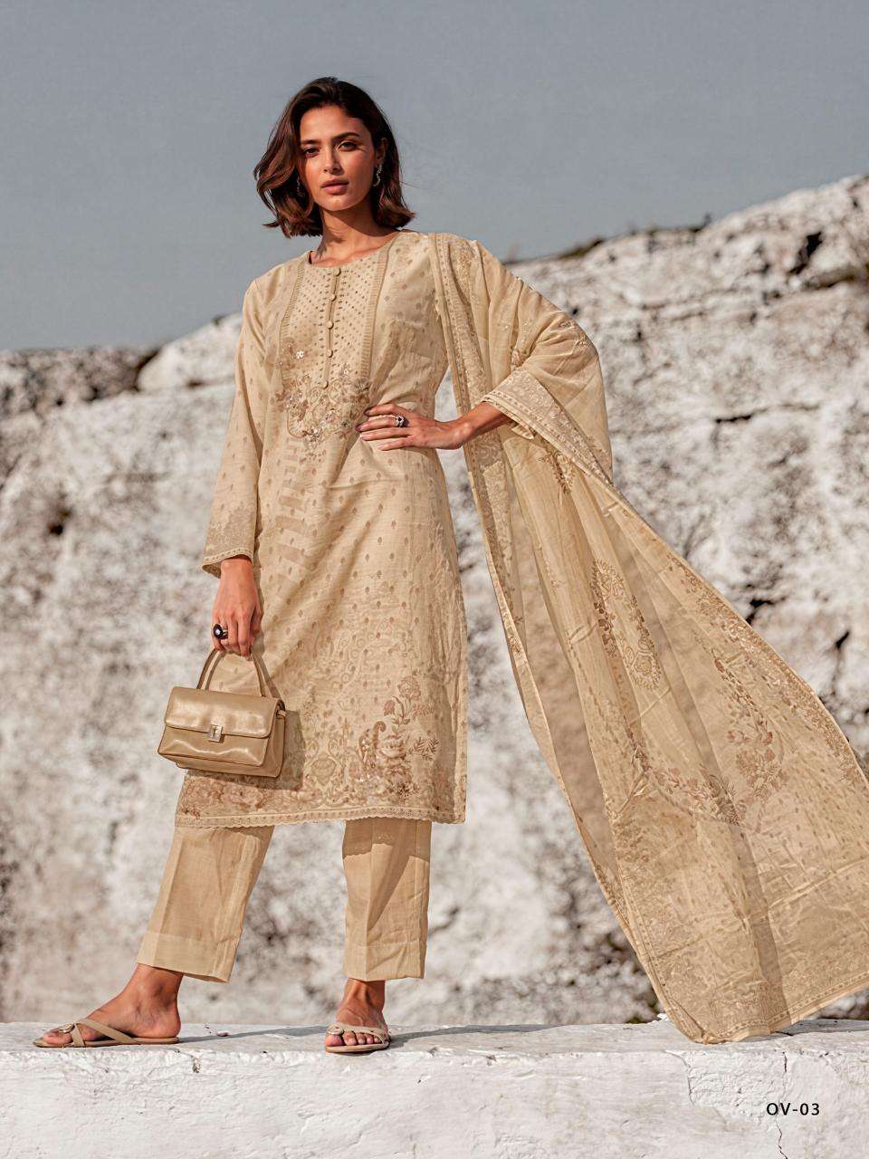 Varsha Fashion Oriva Viscose Shimmer Designer Dress Material - Amrah Wholesale