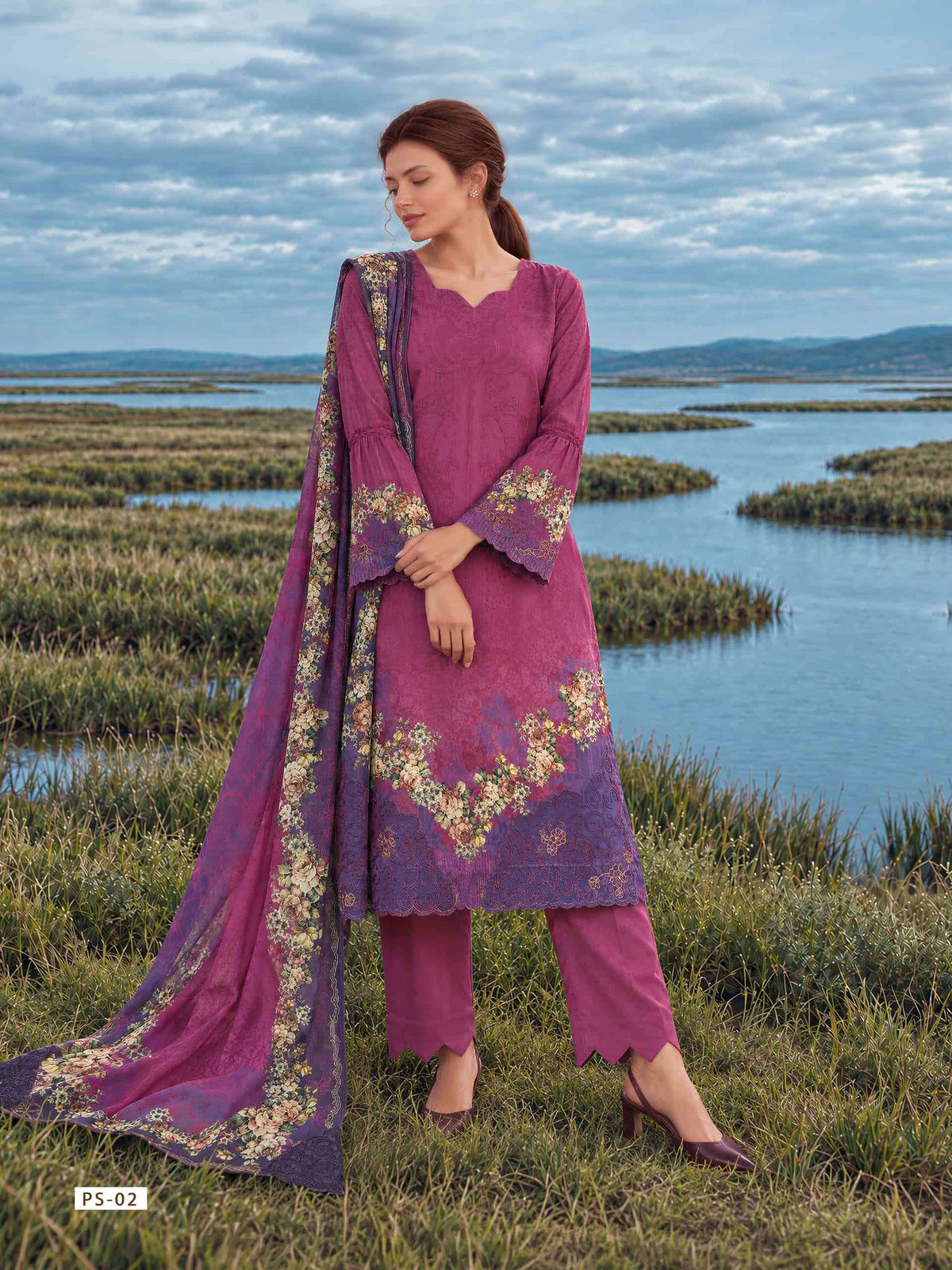 Varsha Fashion Pasha Viscose Pashmina Digital Printed Pakistani Suit