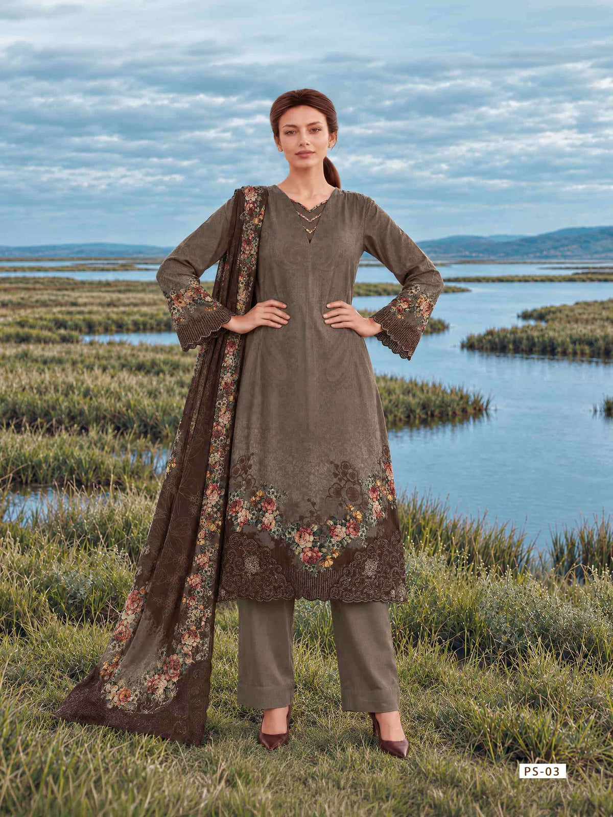 Varsha Fashion Pasha Viscose Pashmina Digital Printed Pakistani Suit