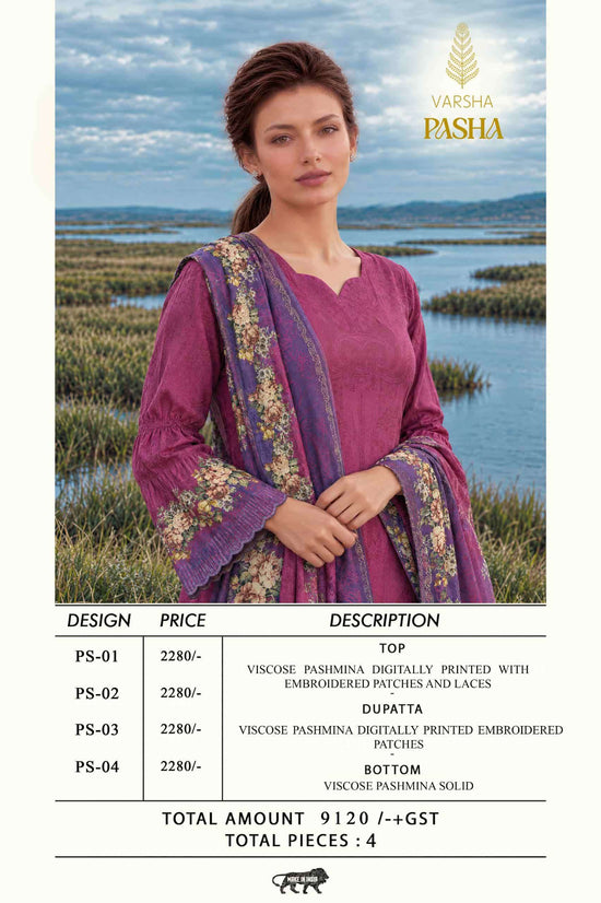 Varsha Fashion Pasha Viscose Pashmina Digital Printed Pakistani Suit