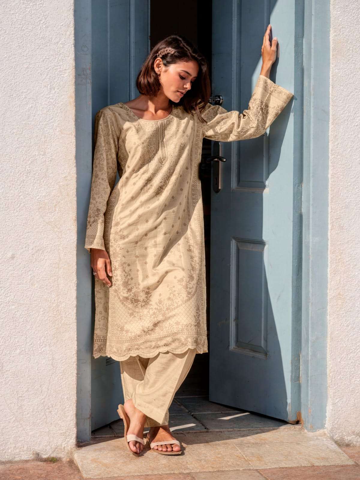 Varsha Fashion Rituals Viscose Shimmer Digital Print Dress Material