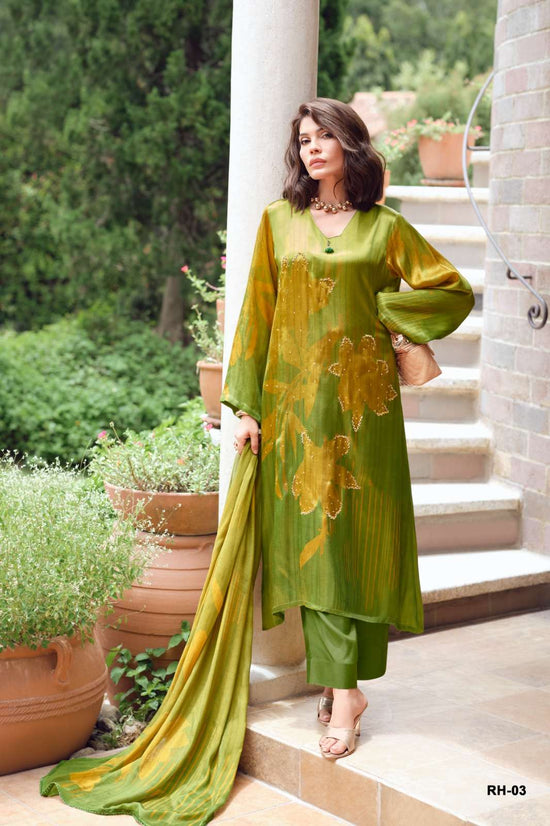 Varsha Fashion Rose Haven Viscose Gajji Silk Dress Material
