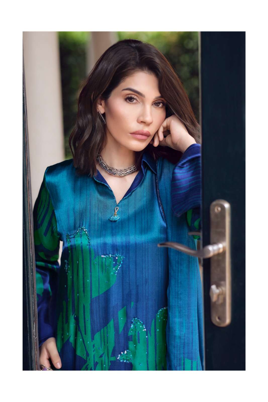 Varsha Fashion Rose Haven Viscose Gajji Silk Dress Material