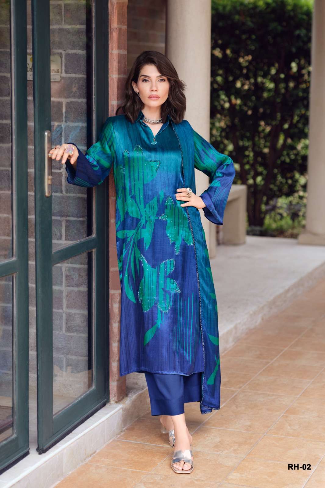 Varsha Fashion Rose Haven Viscose Gajji Silk Dress Material