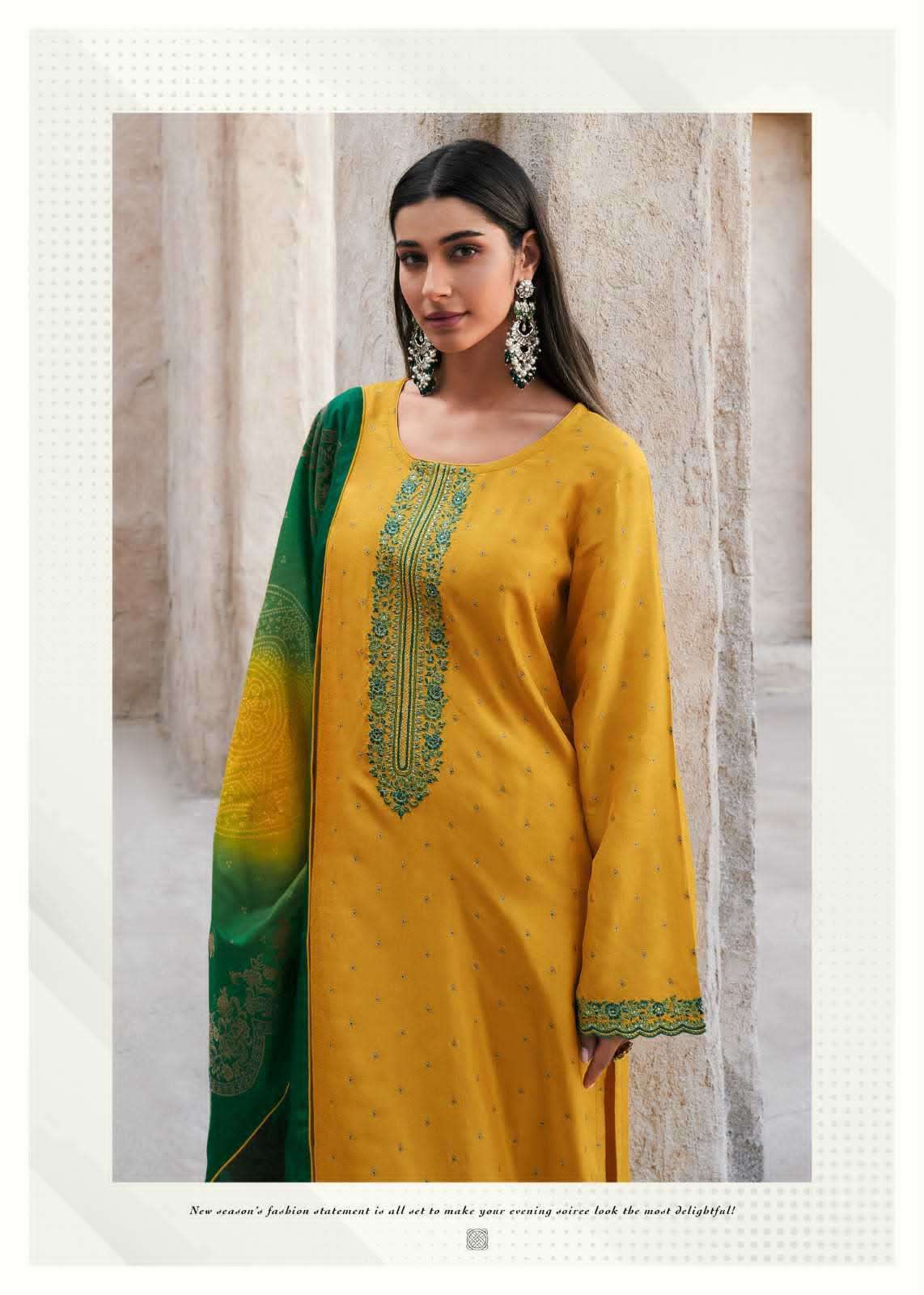 Varsha Fashion Rozana Meena Butti Designer Dress Material - Amrah Wholesale