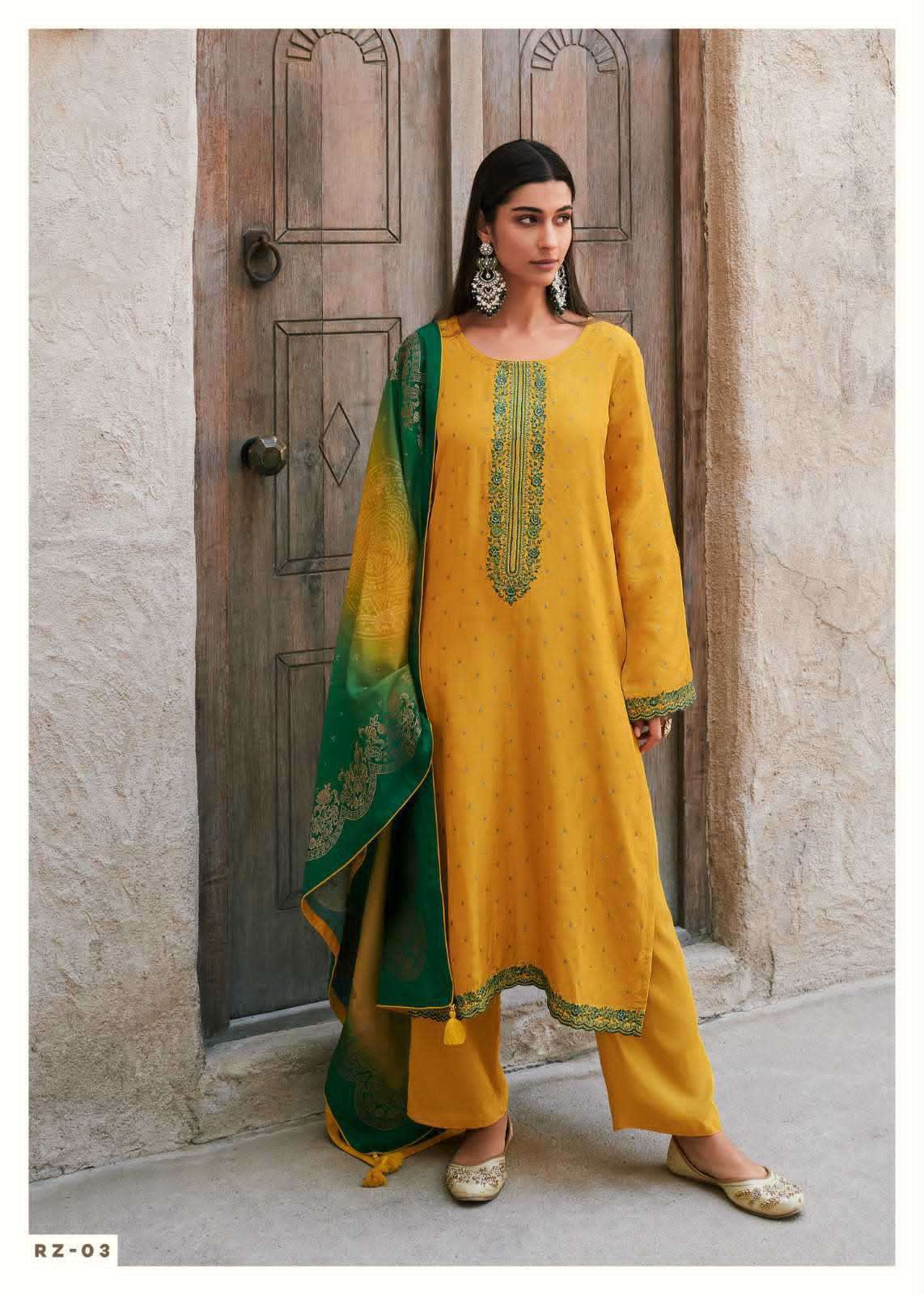 Varsha Fashion Rozana Meena Butti Designer Dress Material - Amrah Wholesale