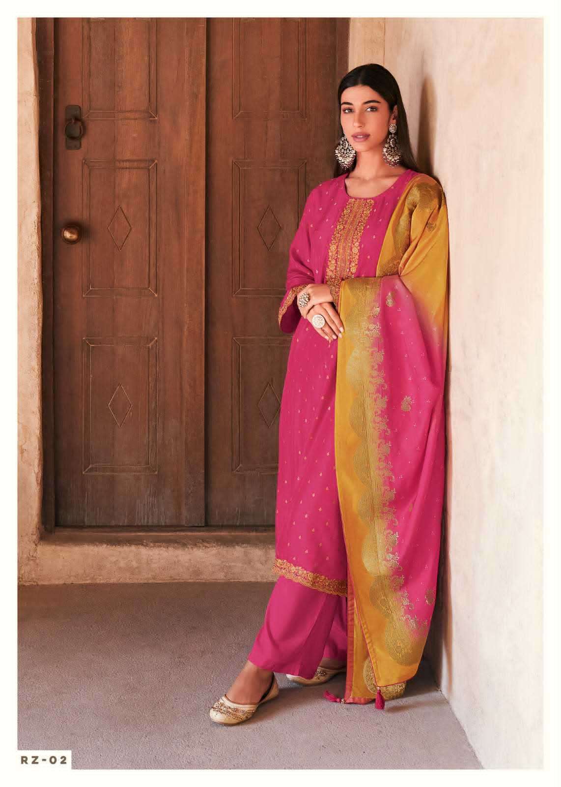 Varsha Fashion Rozana Meena Butti Designer Dress Material - Amrah Wholesale