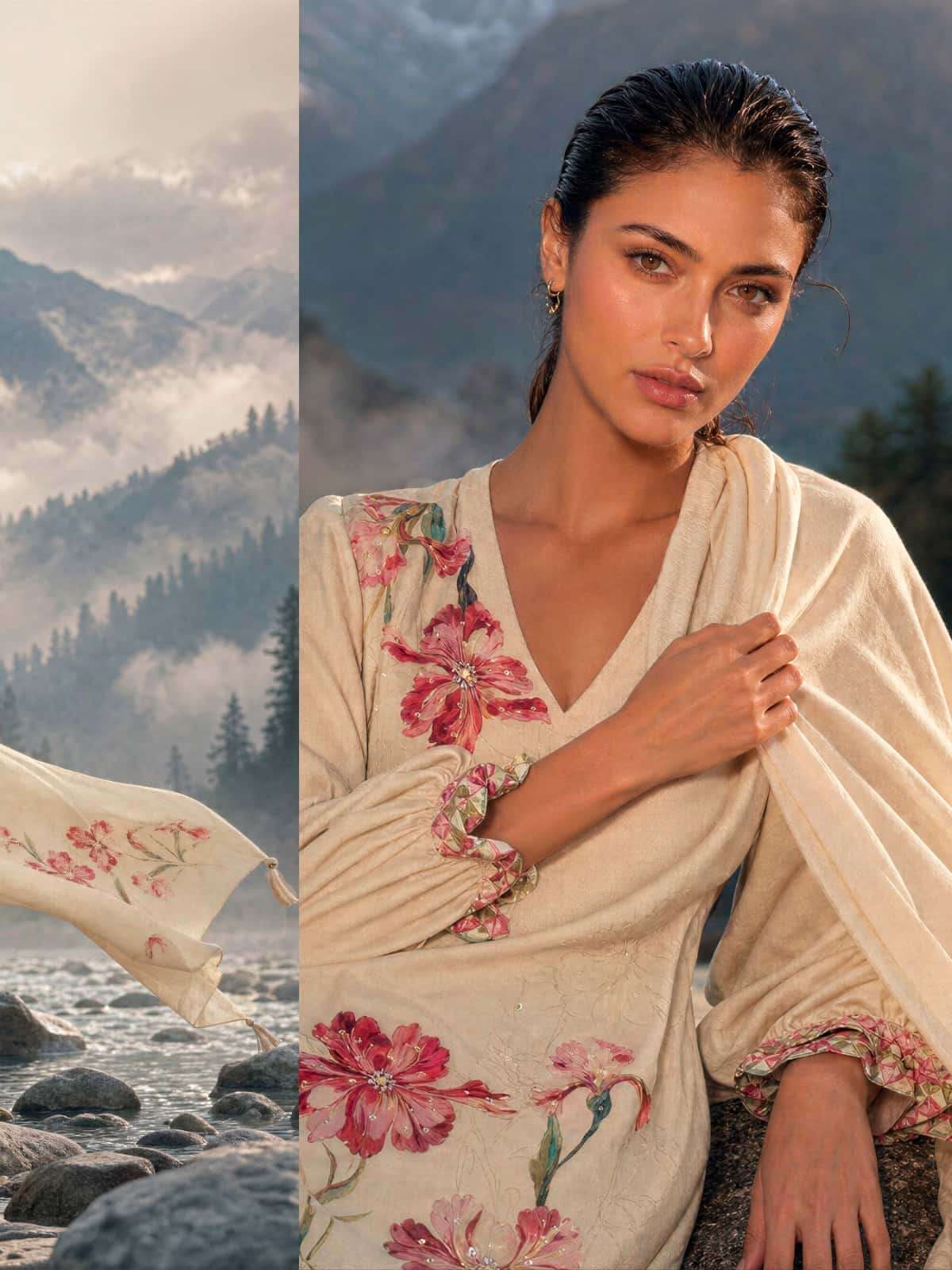 Varsha Fashion Savannah Viscose Twill Pashmina Dress Material