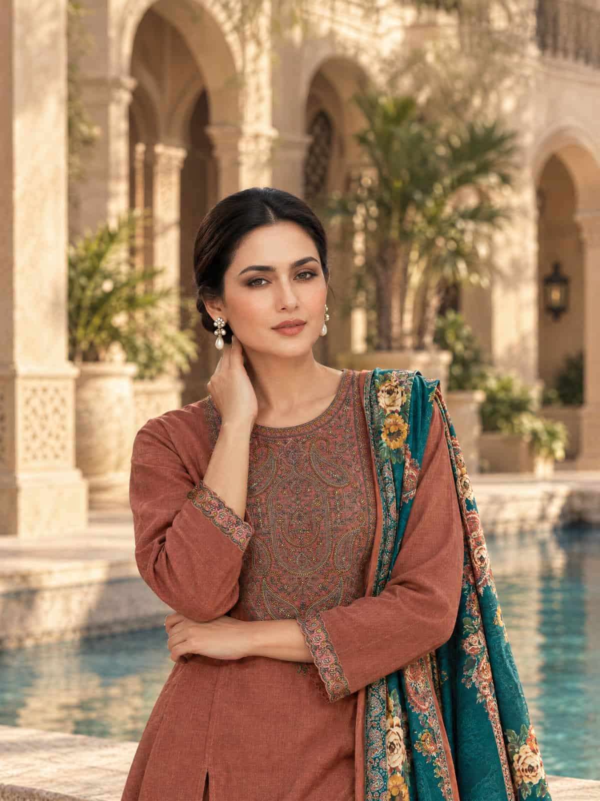 Varsha Fashion Sera Khadi Linen Pashmina Dress Material