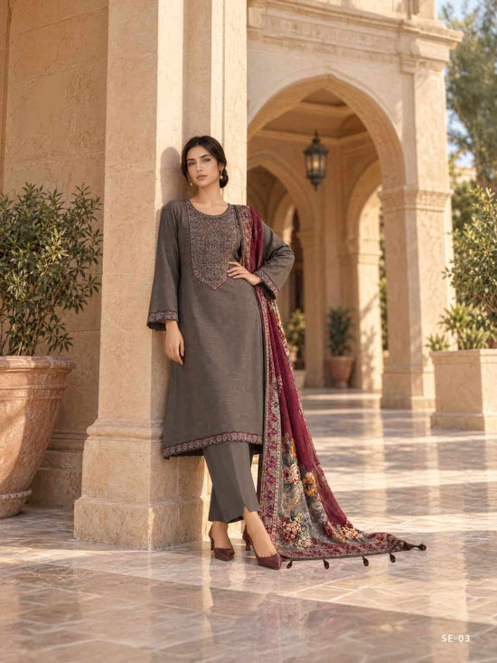 Varsha Fashion Sera Khadi Linen Pashmina Dress Material