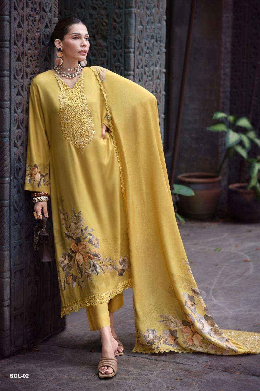 Varsha Fashion Shades Of Love Premium Chanderi Dress Material