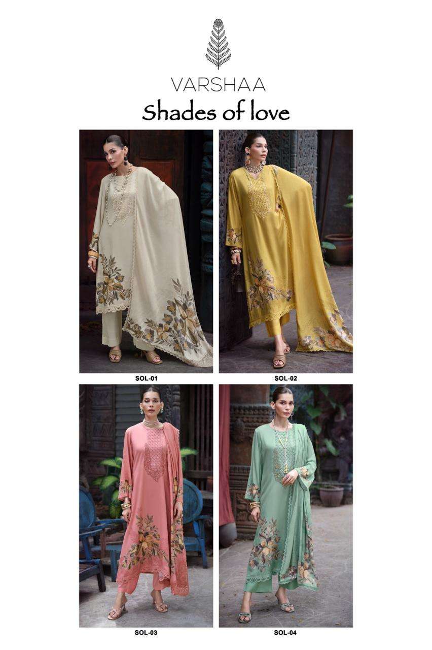 Varsha Fashion Shades Of Love Premium Chanderi Dress Material
