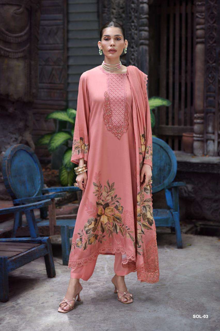 Varsha Fashion Shades Of Love Premium Chanderi Dress Material