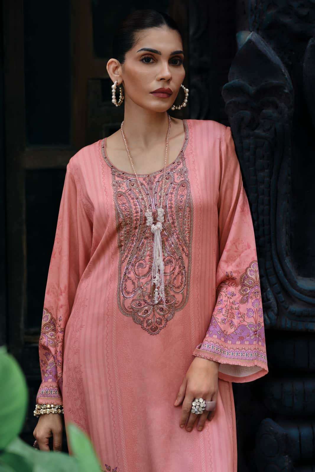 Varsha Fashion Shazneen Viscose Muslin Dress Material - Amrah Wholesale