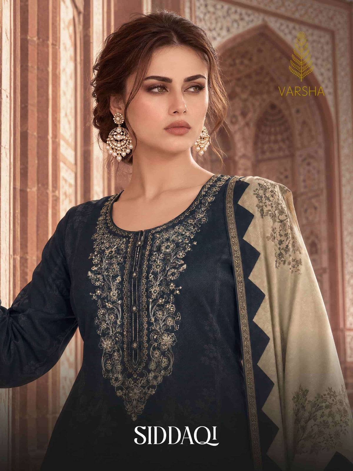 Varsha Fashion Siddaqi Viscose Pashmina Digital Printed Dress Material