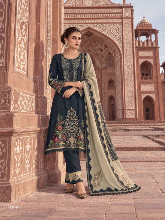 Varsha Fashion Siddaqi Viscose Pashmina Digital Printed Dress Material