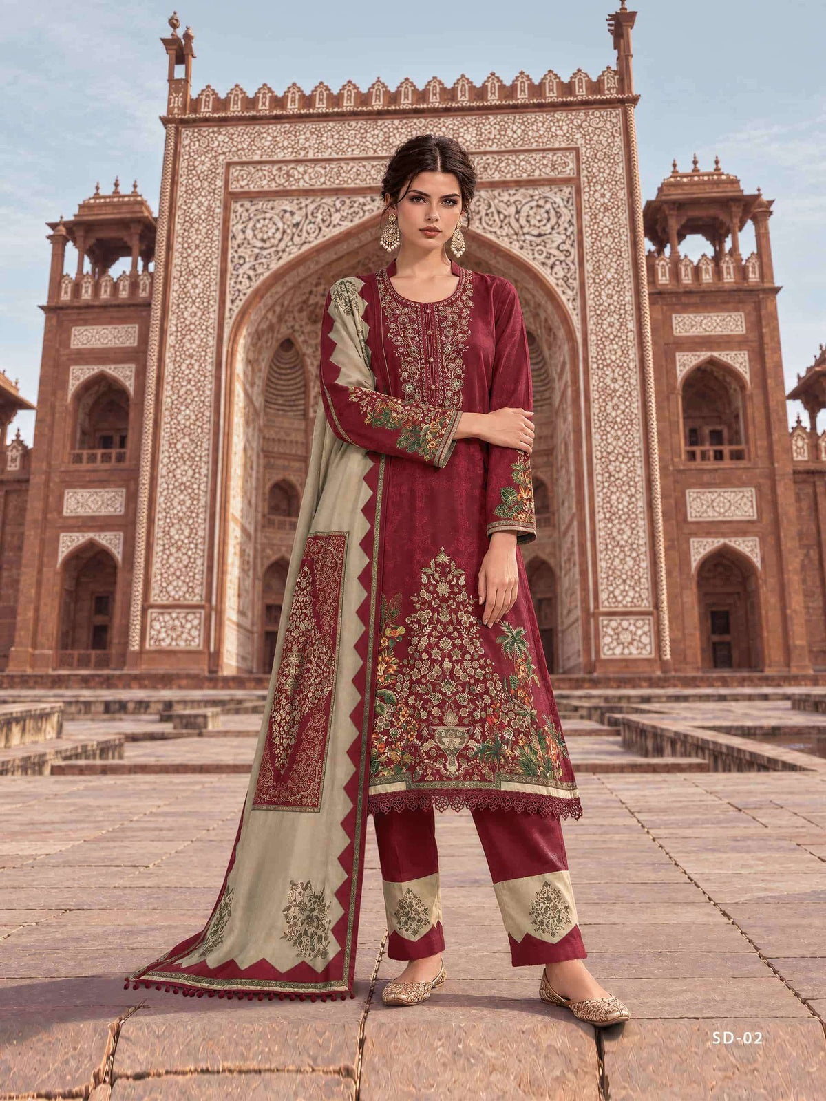 Varsha Fashion Siddaqi Viscose Pashmina Digital Printed Dress Material