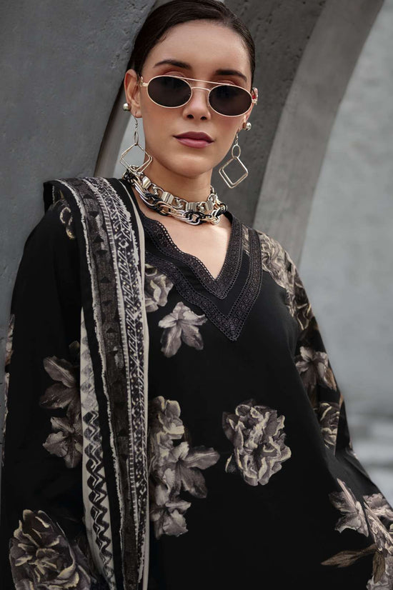 Varsha Fashion The Black Edit Cotton Designer Dress Material - Amrah Wholesale