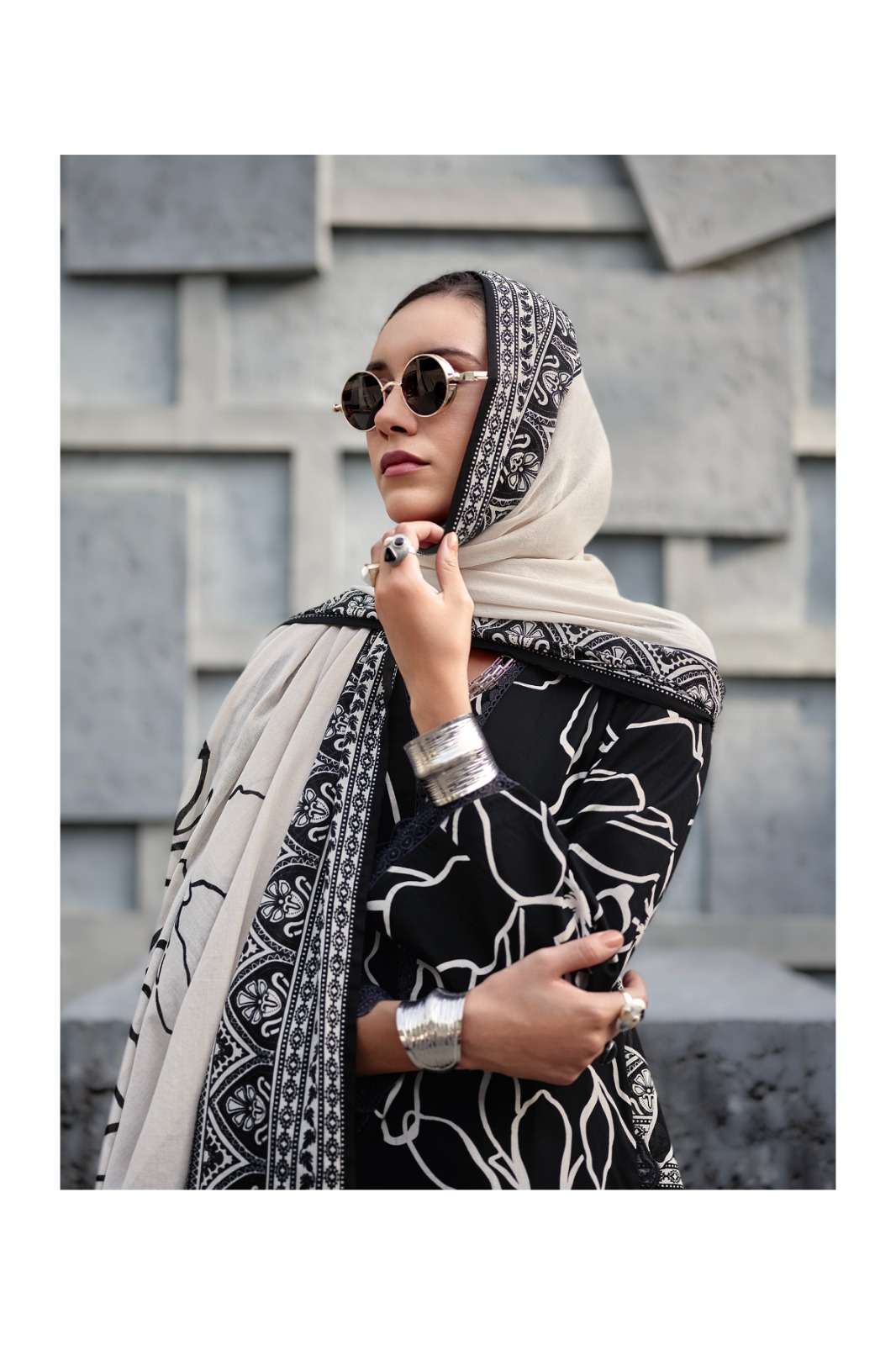 Varsha Fashion The Black Edit Cotton Designer Dress Material - Amrah Wholesale
