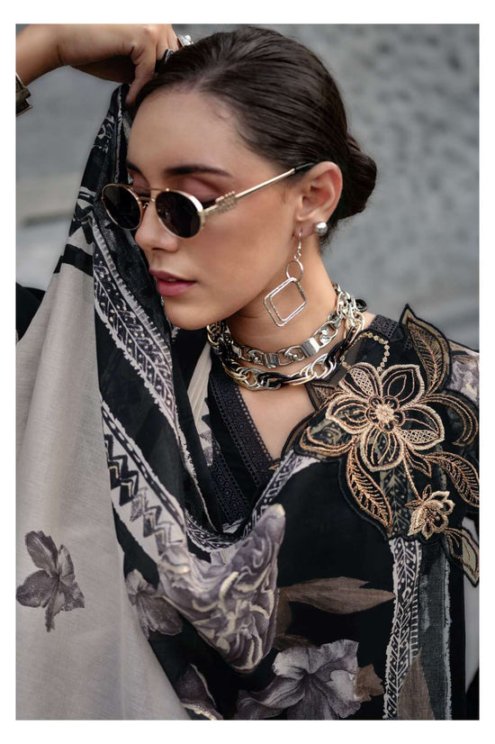 Varsha Fashion The Black Edit Cotton Designer Dress Material - Amrah Wholesale