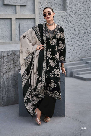 Varsha Fashion The Black Edit Cotton Designer Dress Material