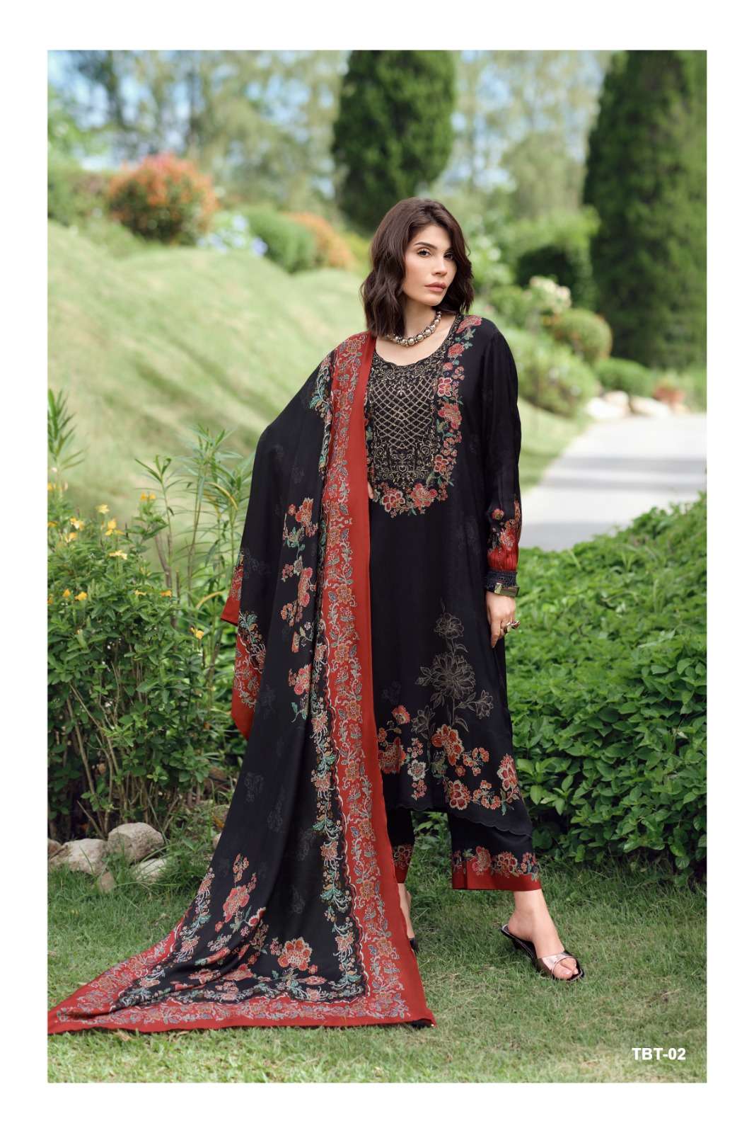 Varsha Fashion The Bloom Theory Premium Muslin Dress Material - Amrah Wholesale