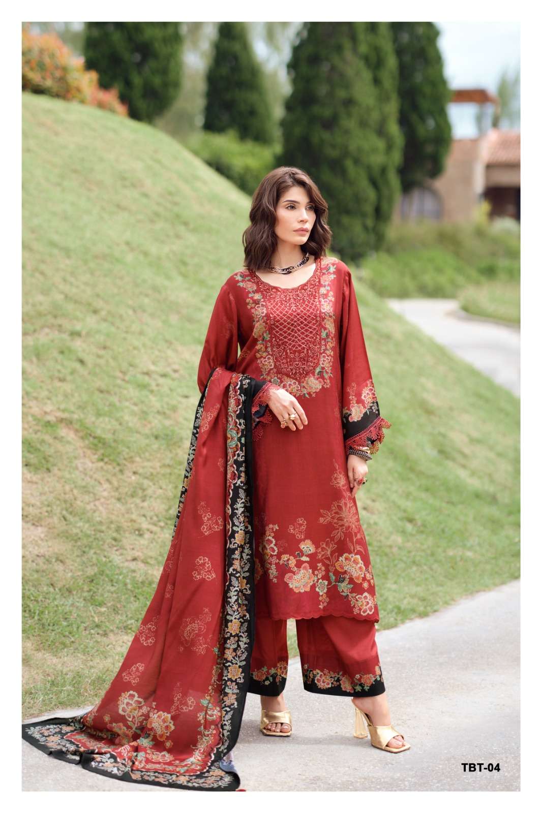 Varsha Fashion The Bloom Theory Premium Muslin Dress Material - Amrah Wholesale