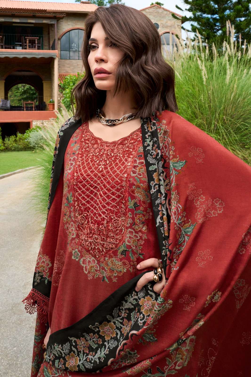 Varsha Fashion The Bloom Theory Premium Muslin Dress Material - Amrah Wholesale