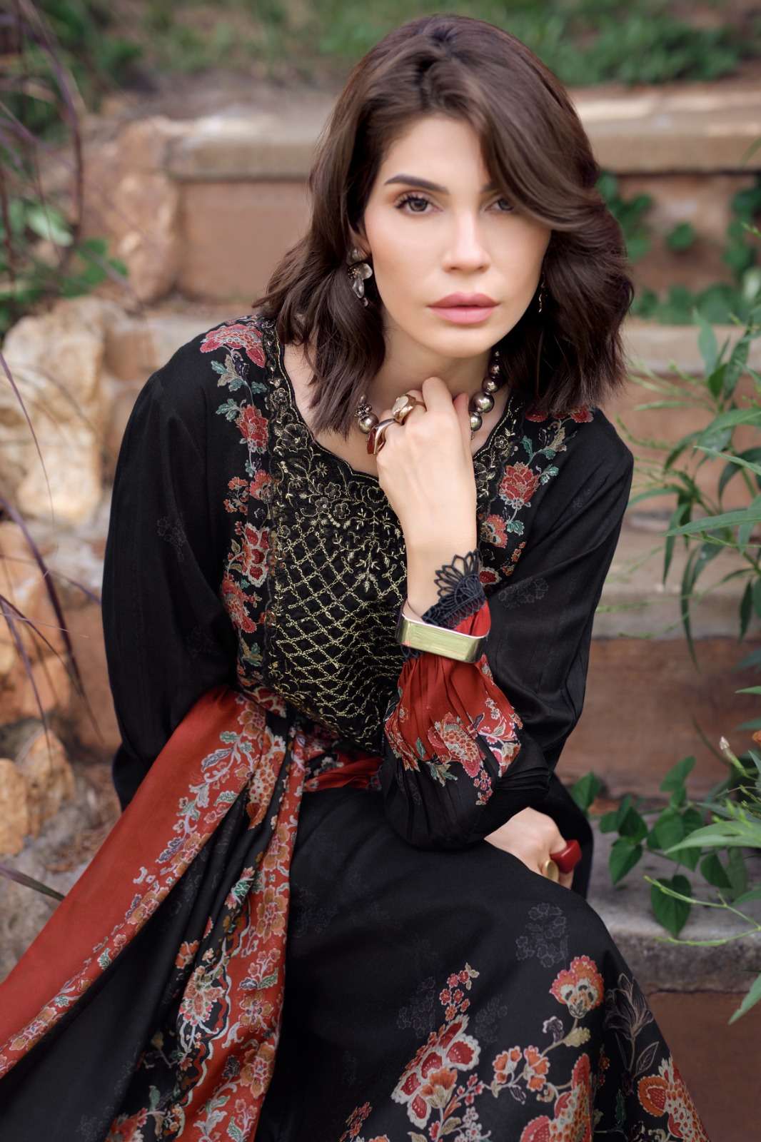 Varsha Fashion The Bloom Theory Premium Muslin Dress Material - Amrah Wholesale