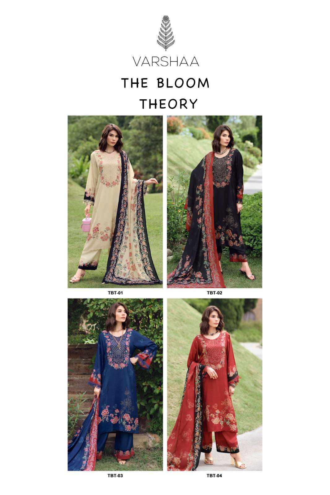Varsha Fashion The Bloom Theory Premium Muslin Dress Material - Amrah Wholesale