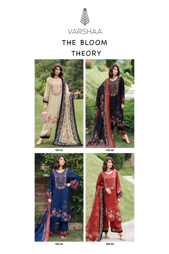 Varsha Fashion The Bloom Theory Premium Muslin Dress Material - Amrah Wholesale