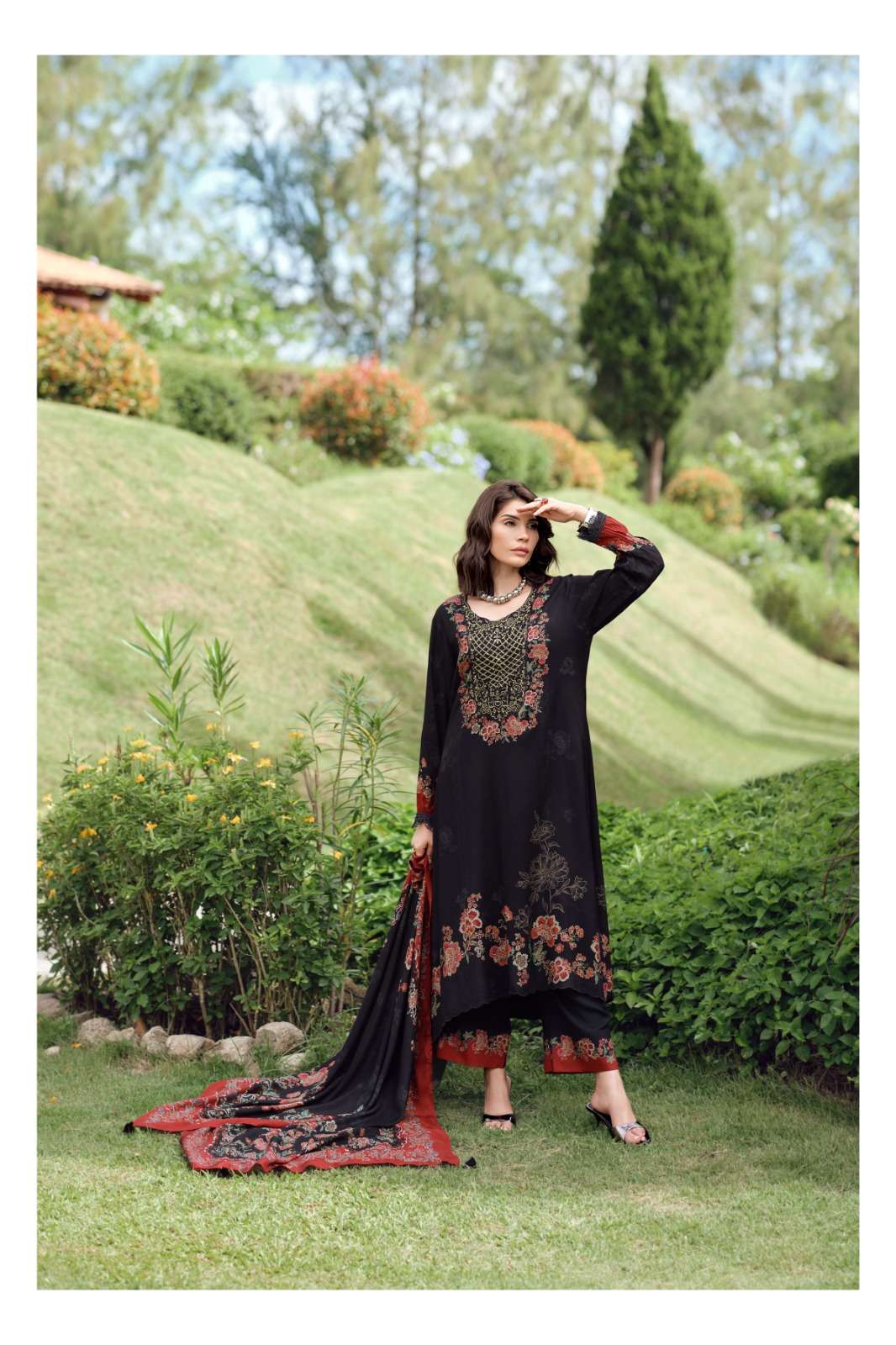 Varsha Fashion The Bloom Theory Premium Muslin Dress Material - Amrah Wholesale