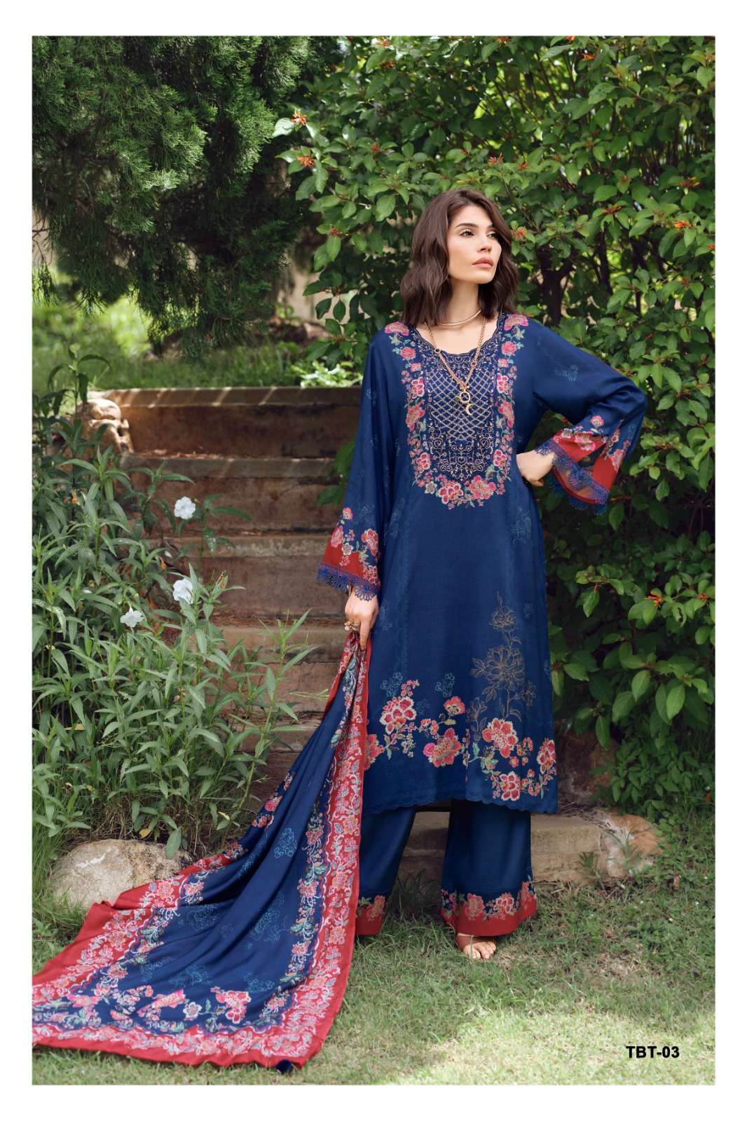 Varsha Fashion The Bloom Theory Premium Muslin Dress Material - Amrah Wholesale