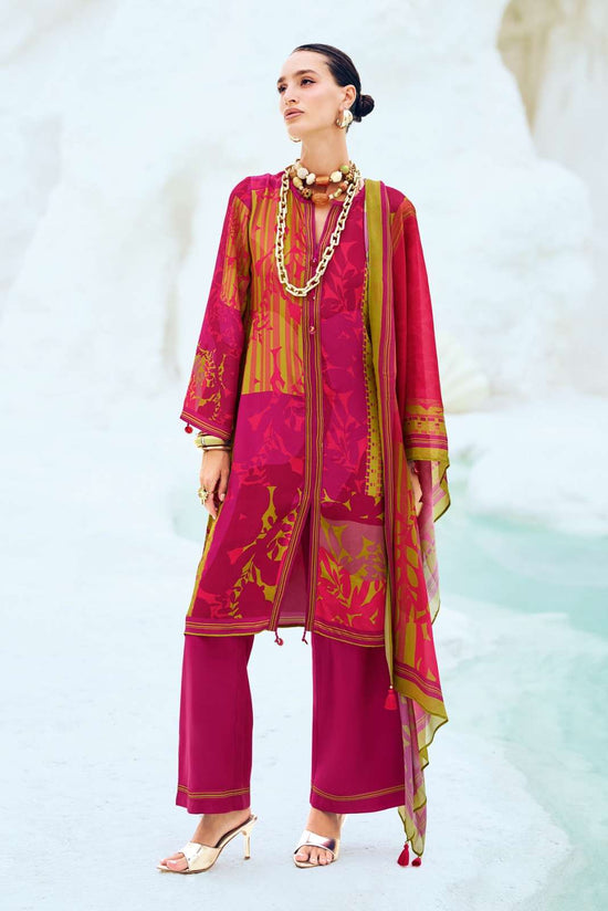 Varsha Fashion The Print Stories Passion Fruit Satin Georgette Dress Material