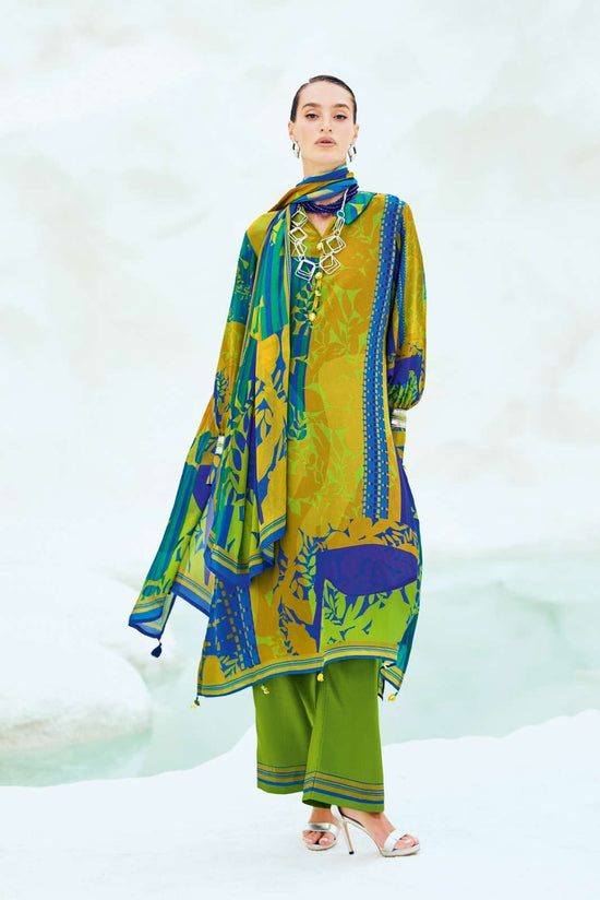 Varsha Fashion The Print Stories Passion Fruit Satin Georgette Dress Material