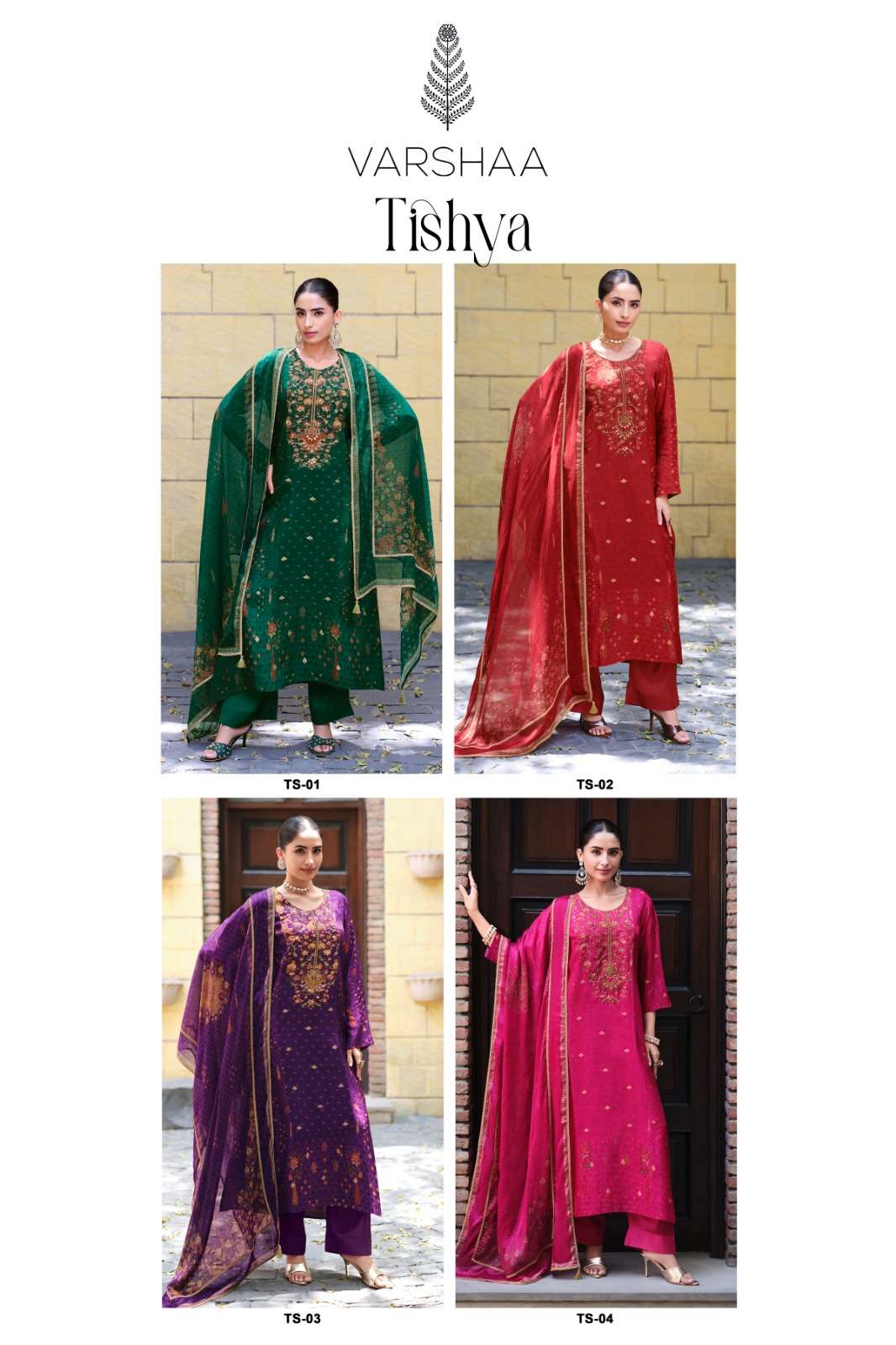 Varsha Fashion Tishya Viscose Handwork Dress Material