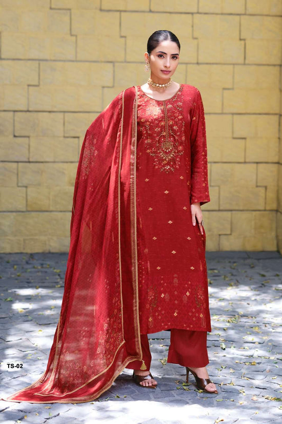 Varsha Fashion Tishya Viscose Handwork Dress Material