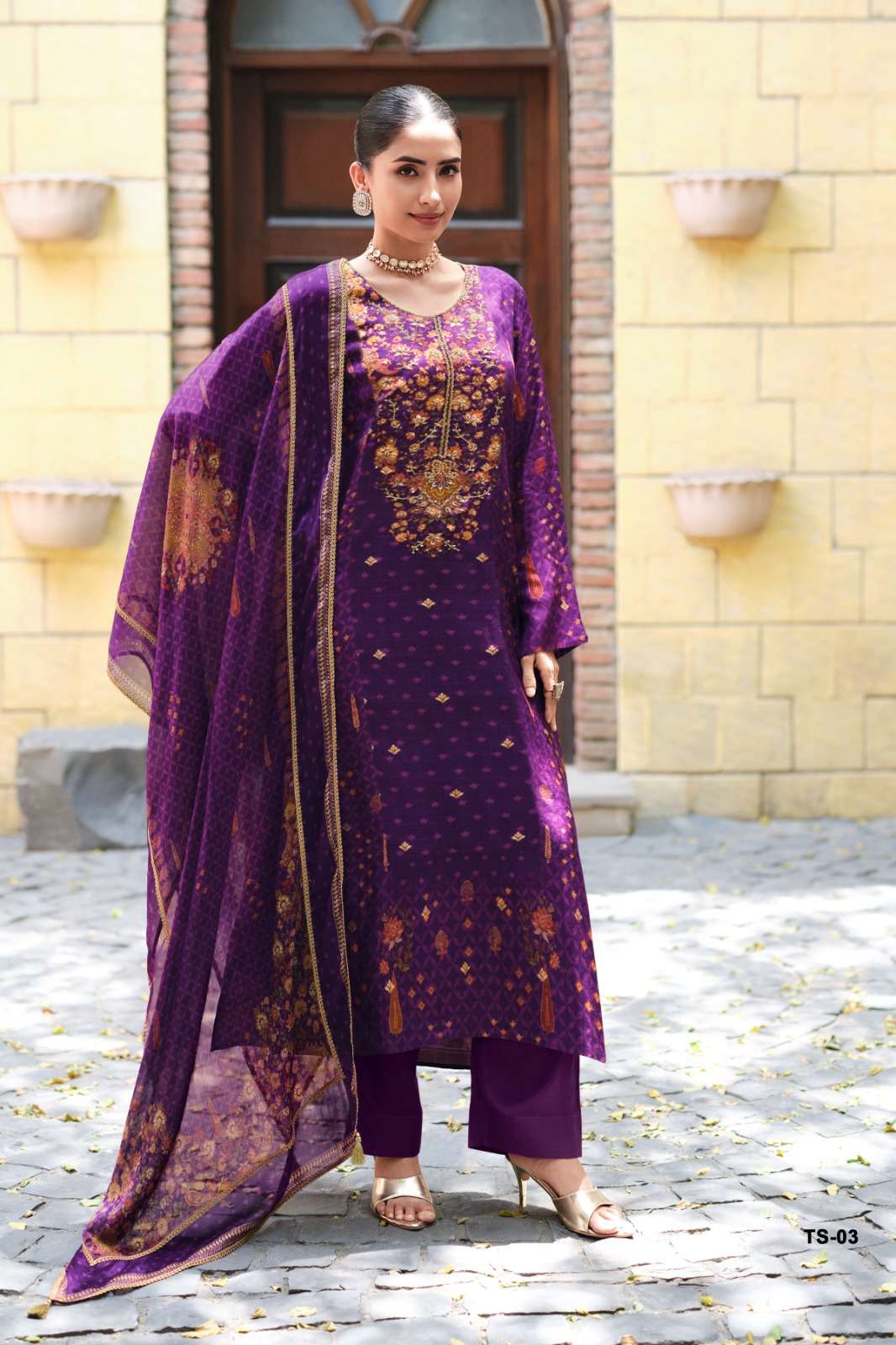Varsha Fashion Tishya Viscose Handwork Dress Material