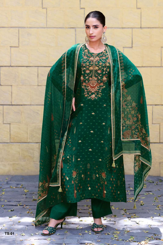 Varsha Fashion Tishya Viscose Handwork Dress Material