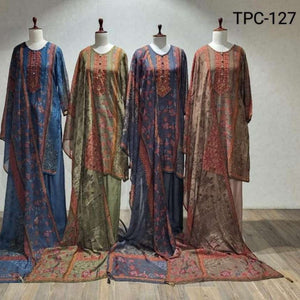 Varsha Fashion Tpc 127 Banarasi Chanderi Dress Material