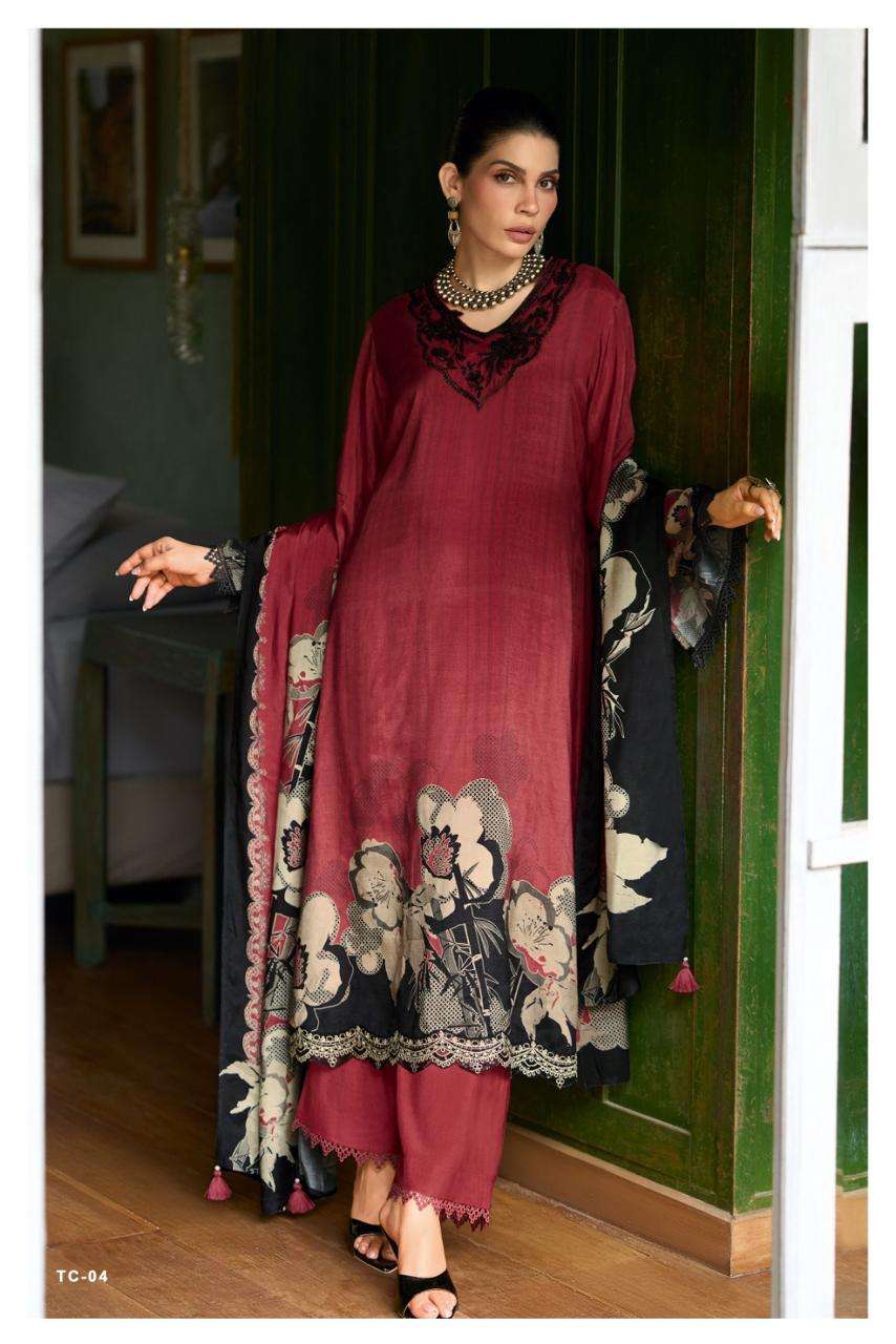 Varsha Fashion Tuscany Digital Printed Muslin Dress Material - Amrah Wholesale