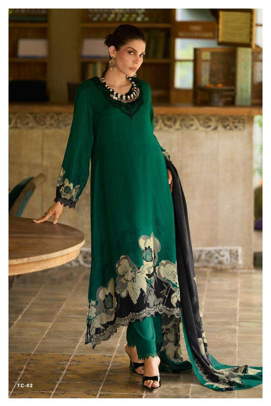 Varsha Fashion Tuscany Digital Printed Muslin Dress Material - Amrah Wholesale