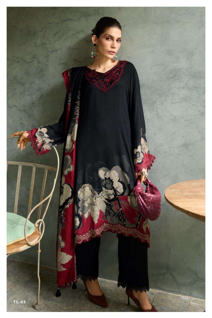 Varsha Fashion Tuscany Digital Printed Muslin Dress Material - Amrah Wholesale