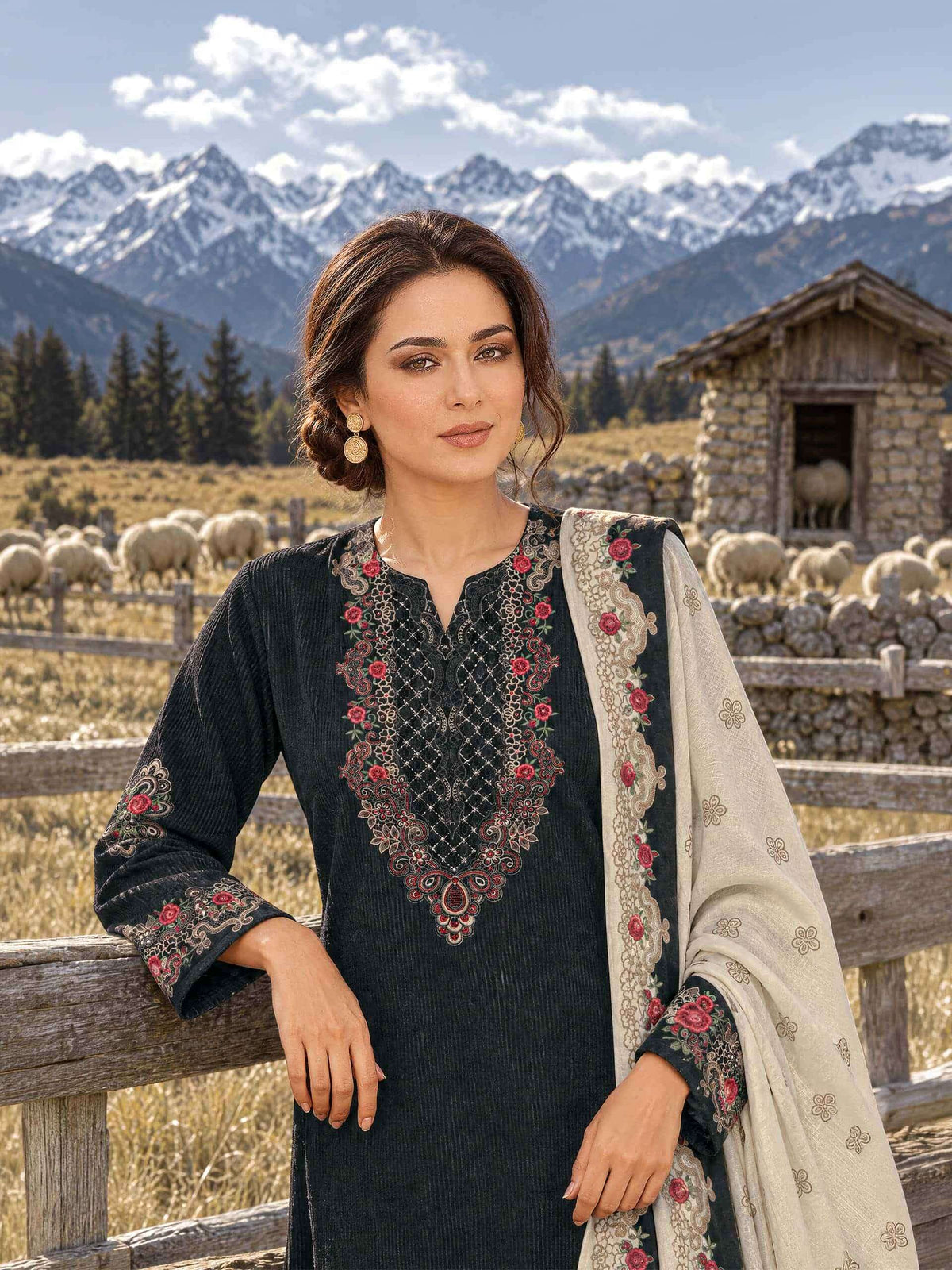 Varsha Fashion Zenya Cord Pashmina Winter Dress Material