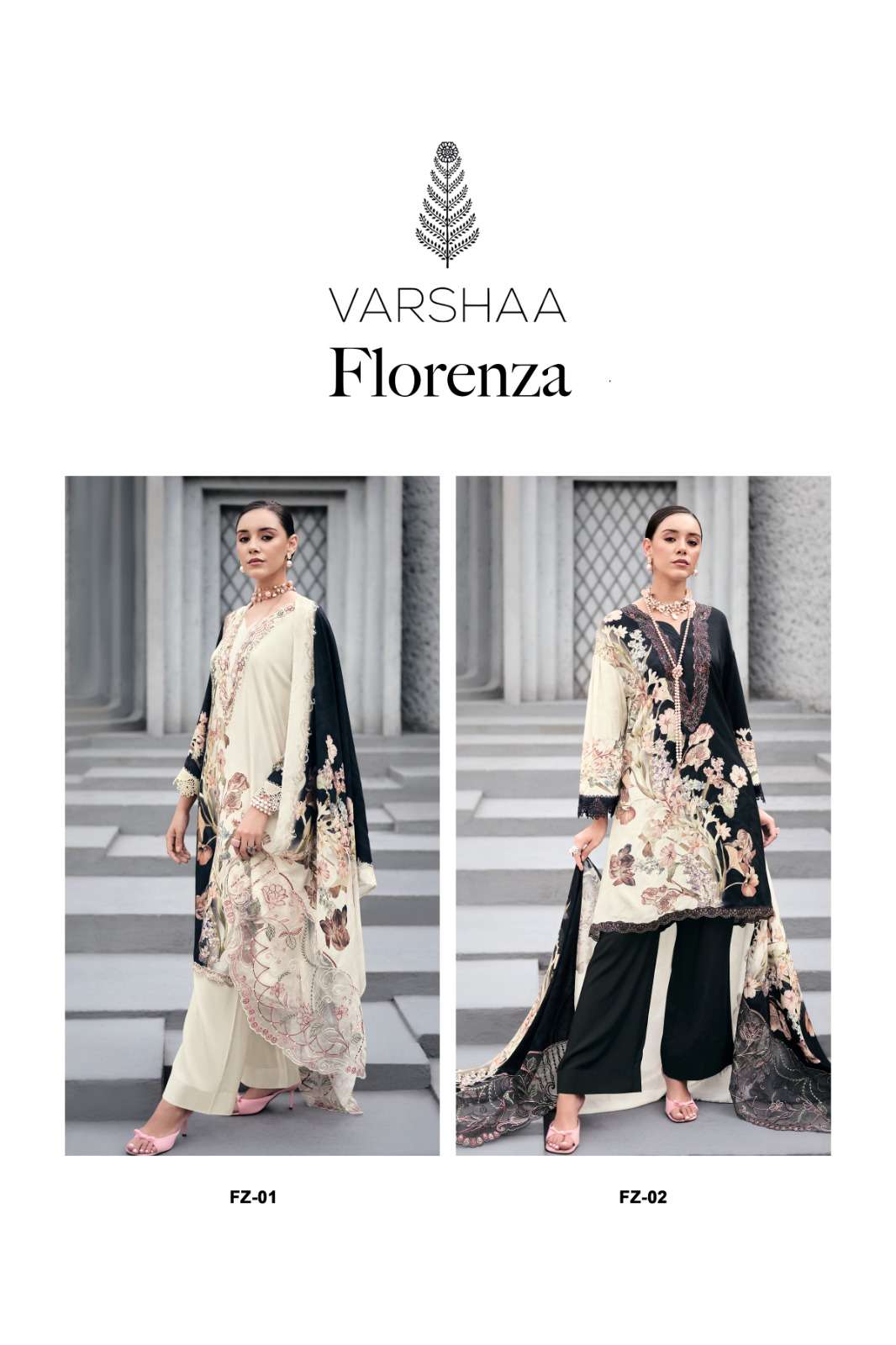 Varsha Florenza Viscose Muslin Dress Material - Amrah Wholesale