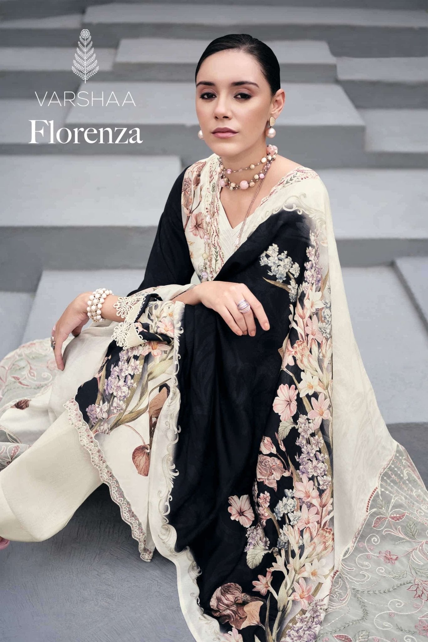 Varsha Florenza Viscose Muslin Dress Material - Amrah Wholesale