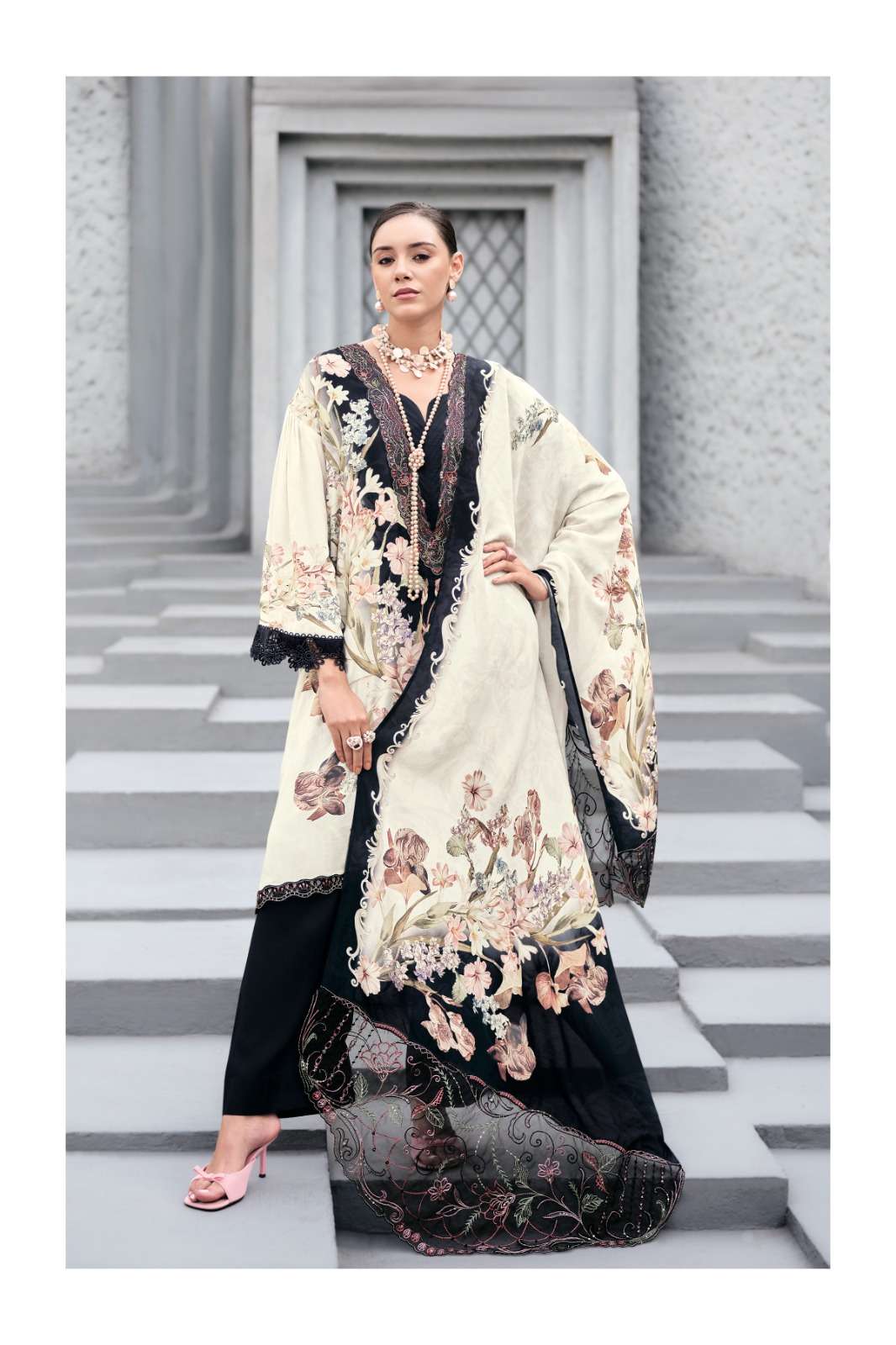 Varsha Florenza Viscose Muslin Dress Material - Amrah Wholesale