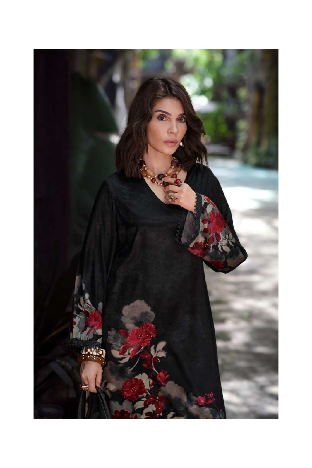 Varsha Garden Memoir Viscose Crape Dress Material - Amrah Wholesale